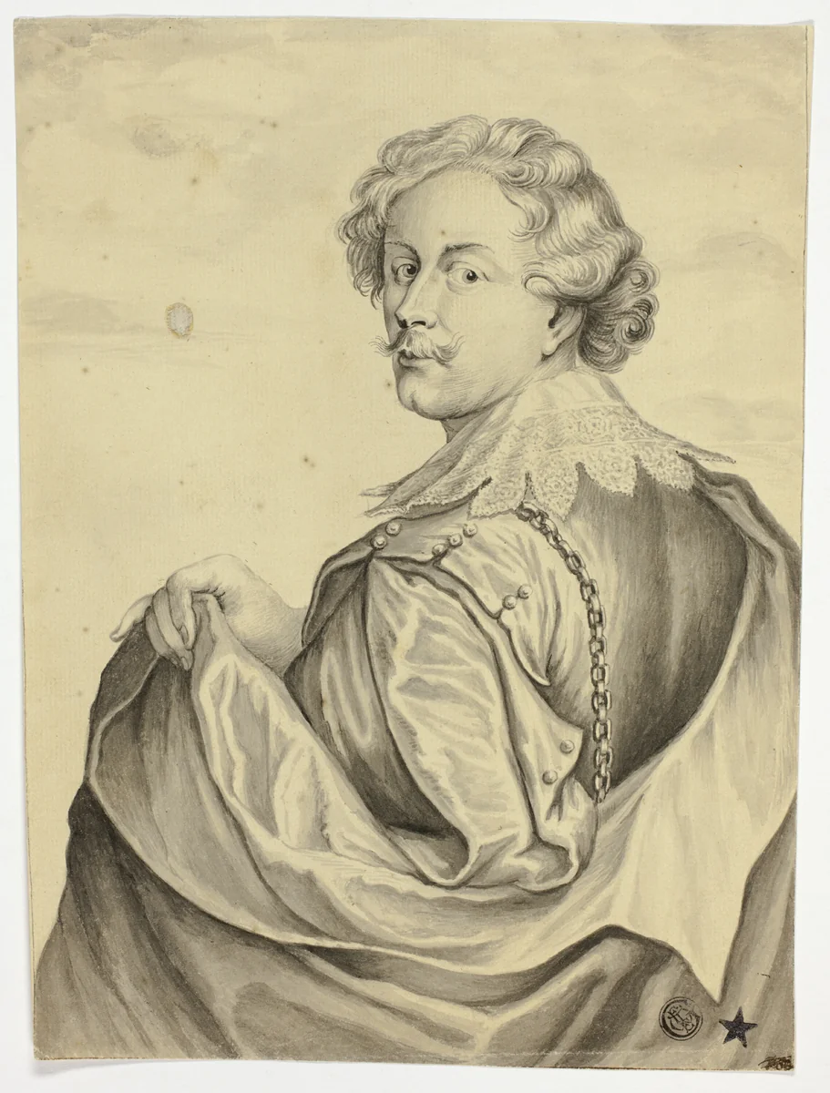 Anthony van Dyck by Anthony van Dyck, drawing, 1700-1799