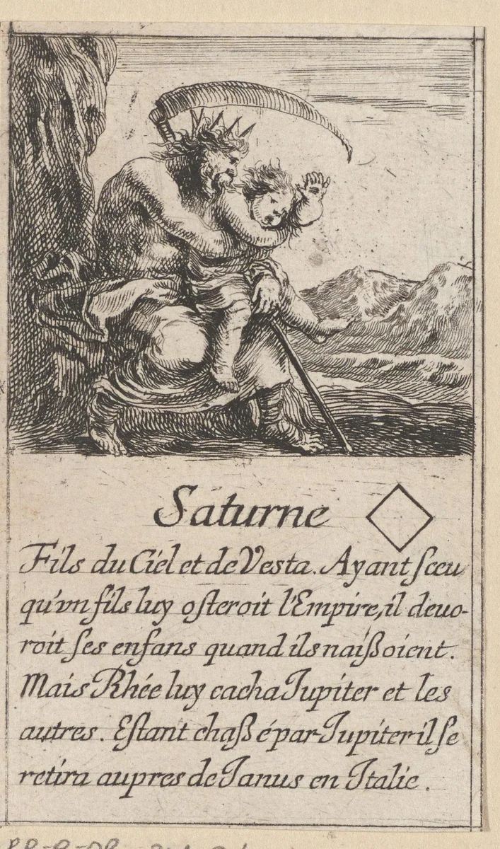 Saturnus by Stefano della Bella, print, 1620-1664