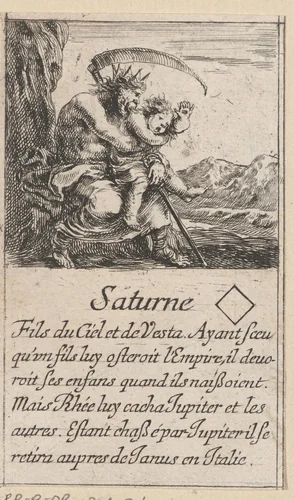 Saturnus by Stefano della Bella, print, 1620-1664