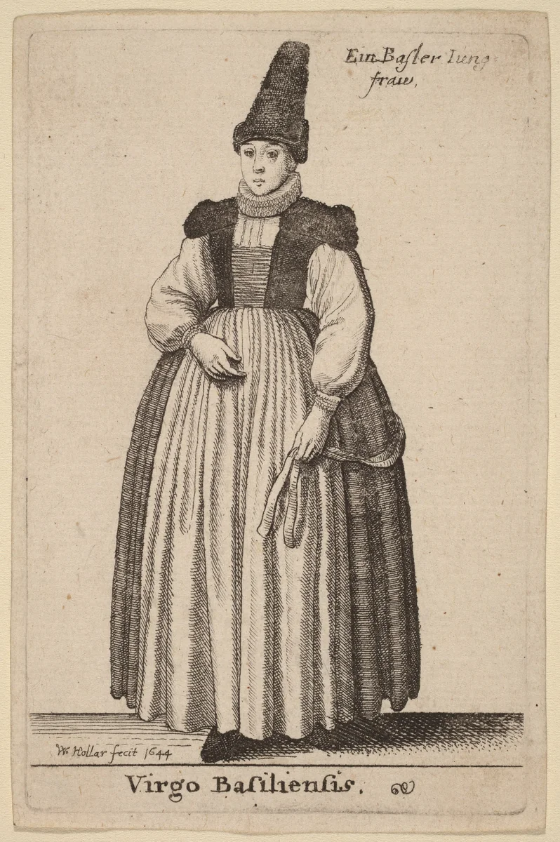 Virgo Basiliensis by Wenceslaus Hollar, print, 1644