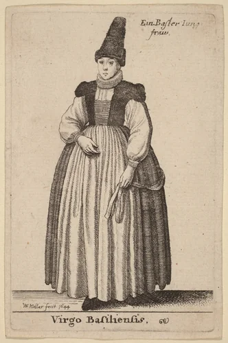Virgo Basiliensis by Wenceslaus Hollar, print, 1644