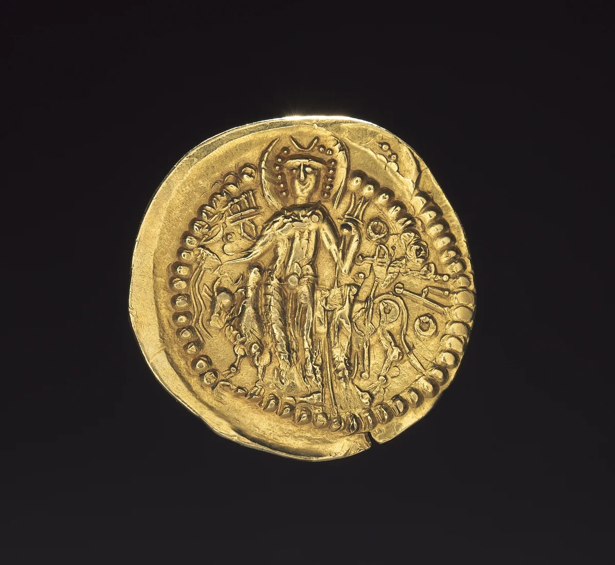 Golden Dinar by Unknown, metalwork, 200-299