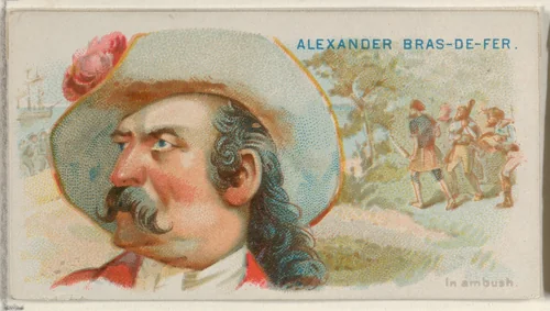 Alexander Bras-de-Fer, In Ambush, from the Pirates of the Spanish Main series (N19) for Allen & Ginter Cigarettes by Allen & Ginter, print, 1886-1891