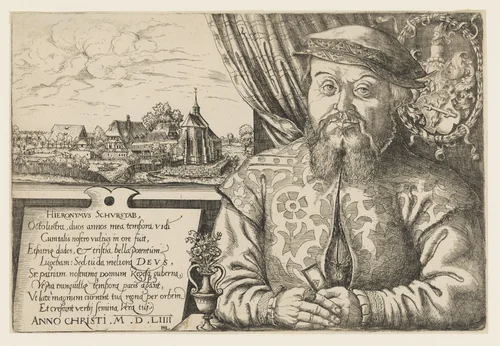 Portrait of Hieronymus Schürstab by Hanns Lautensack, print, 1554