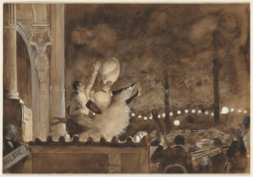 Valmy and Léa by Jean Béraud, drawing, 1885-1895