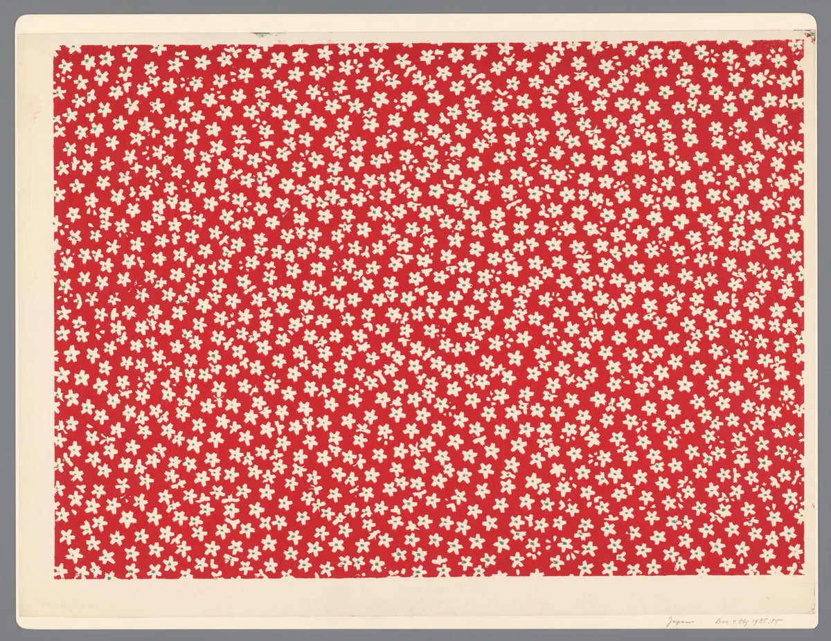 Blad met strooipatroon van bloemen by anonymous, other, 1900-1985