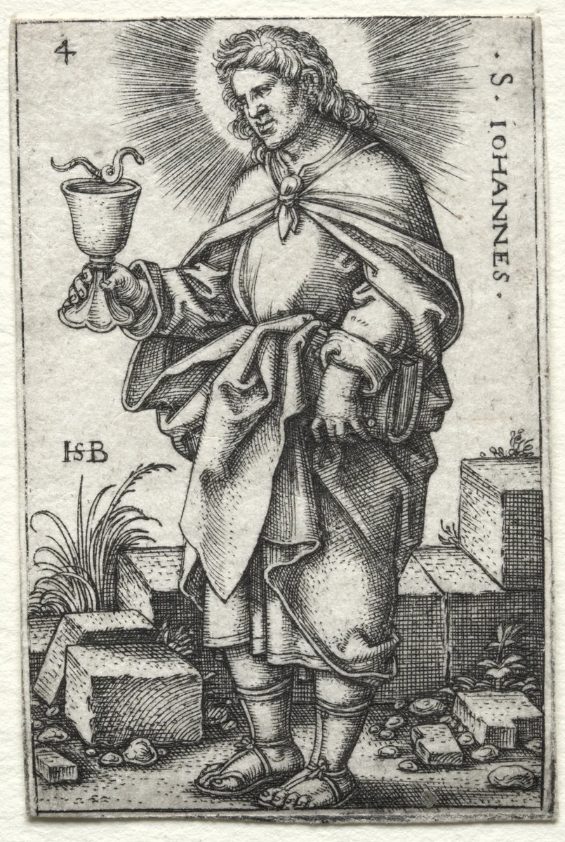 St. John by Hans Sebald Beham, print, 1545-1546