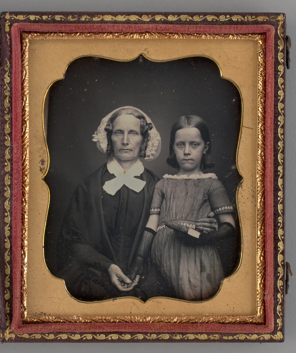 Untitled (Portrait of a Woman and a Girl) by Unknown maker, other, 1855