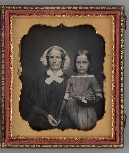 Untitled (Portrait of a Woman and a Girl) by Unknown maker, other, 1855