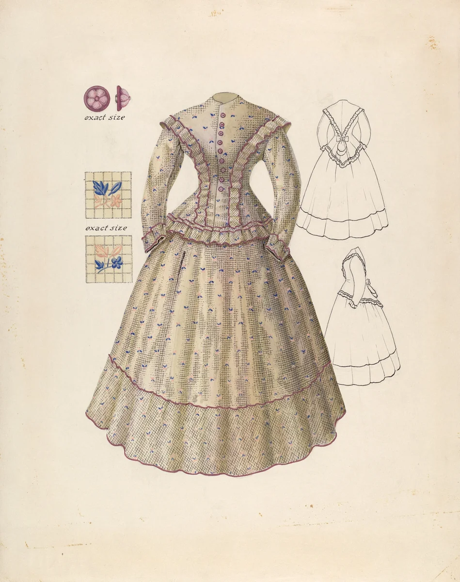 Dress by Henry Moran, index of american design, 1940