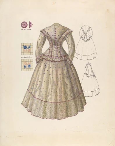 Dress by Henry Moran, index of american design, 1940
