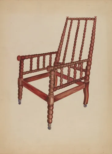 Spool Armchair by Ella Sterling, index of american design, 1936