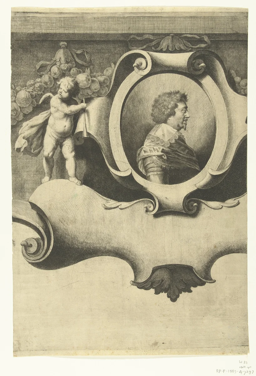Beleg van Breda (blad met portret van Frederik Hendrik), 1637 by Jan Gerritsz. van Bronckhorst, print, 1637