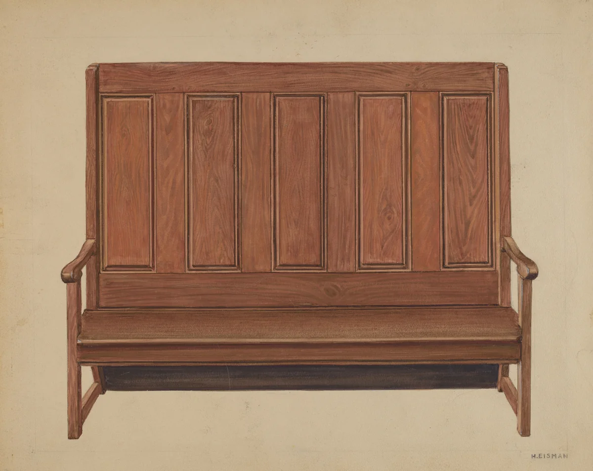 Settee by Harry Eisman, index of american design, 1936