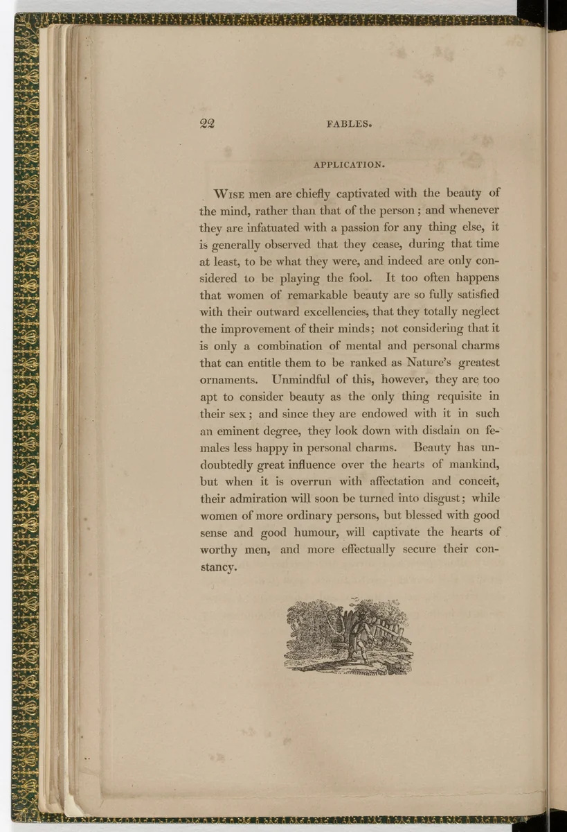 Tailpiece (page 22) from The Fables of Aesop by Thomas Bewick, illustrated book, 1818