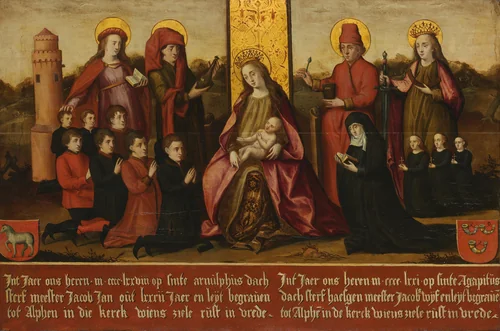 Memorial Panel for Jacob Jan van Assendelft  and his Wife Haesgen van Outshoorn by anonymous, painting, 1500