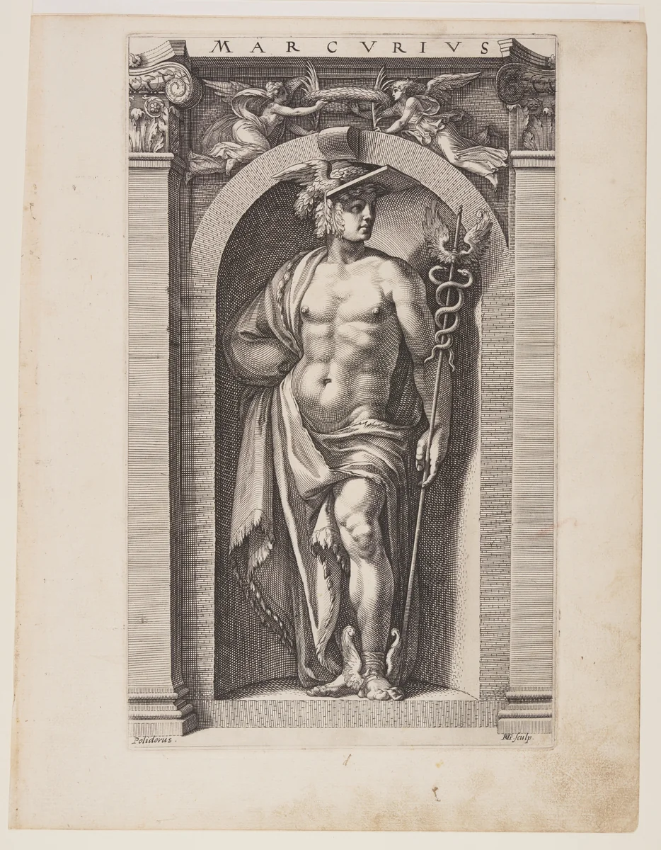Mercurius, from Eight Pagan Gods by Hendrick Goltzius, print, 1592