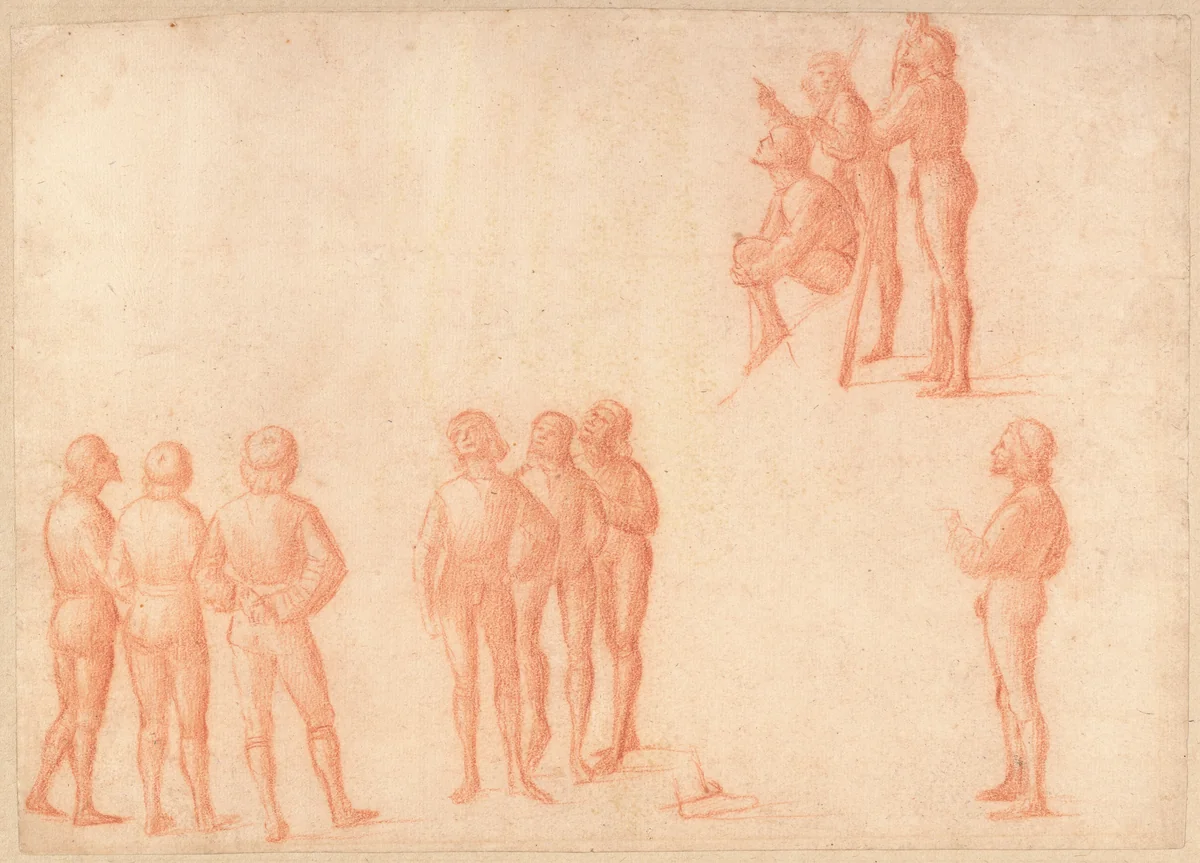 Groups of Male Figures by Vittore Carpaccio, drawing, 1509-1519