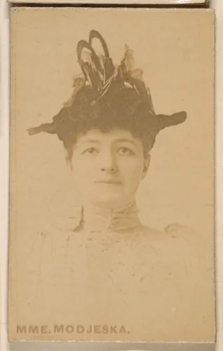 Mme. Modjeska, from the Actresses series (N246), Type 1, issued by Kinney Brothers to promote Sporting Extra Cigarettes by Kinney Brothers Tobacco Company, photograph, 1888-1892