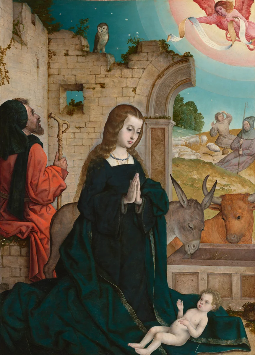 The Nativity by Juan de Flandes, painting, 1508-1519