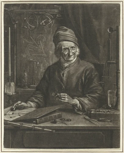 Portret van Arnold Marcel by Aert Schouman, print, 1748