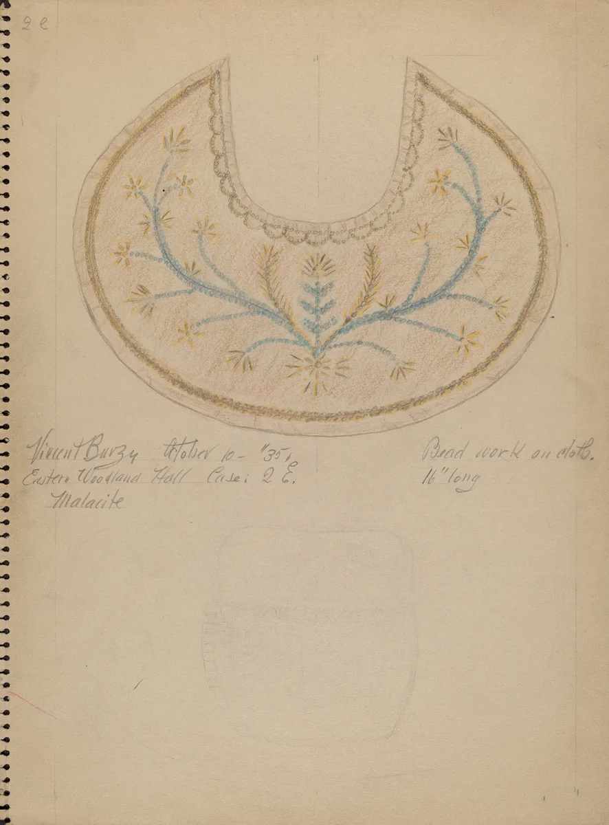 Beadwork by Vincent Burzy, index of american design, 1935