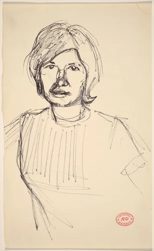 Untitled [portrait] by Richard Diebenkorn, drawing, 1955-1967