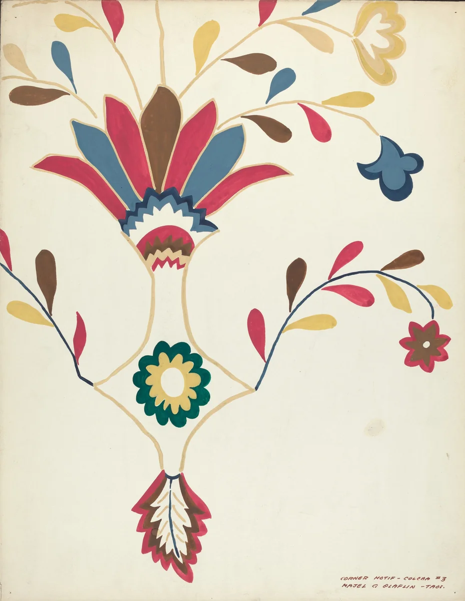 Design from a Proposed Portfolio by Majel G. Claflin, index of american design, 1935-1942
