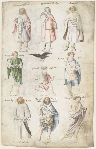 Negen mannen uit de Oudheid by Barthélémy d' Eyck, manuscript, 1440