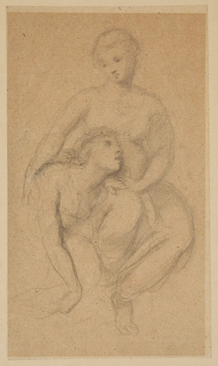 Antigone & Ismene by Alfred George Stevens, drawing, 1833-1875