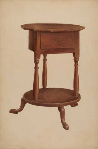 Bedside Table by Isidore Sovensky, index of american design, 1940