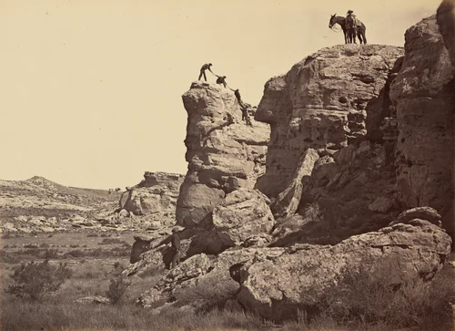 Plate 21. High Bluff, Black Buttes by Andrew Joseph Russell, photograph, 1869