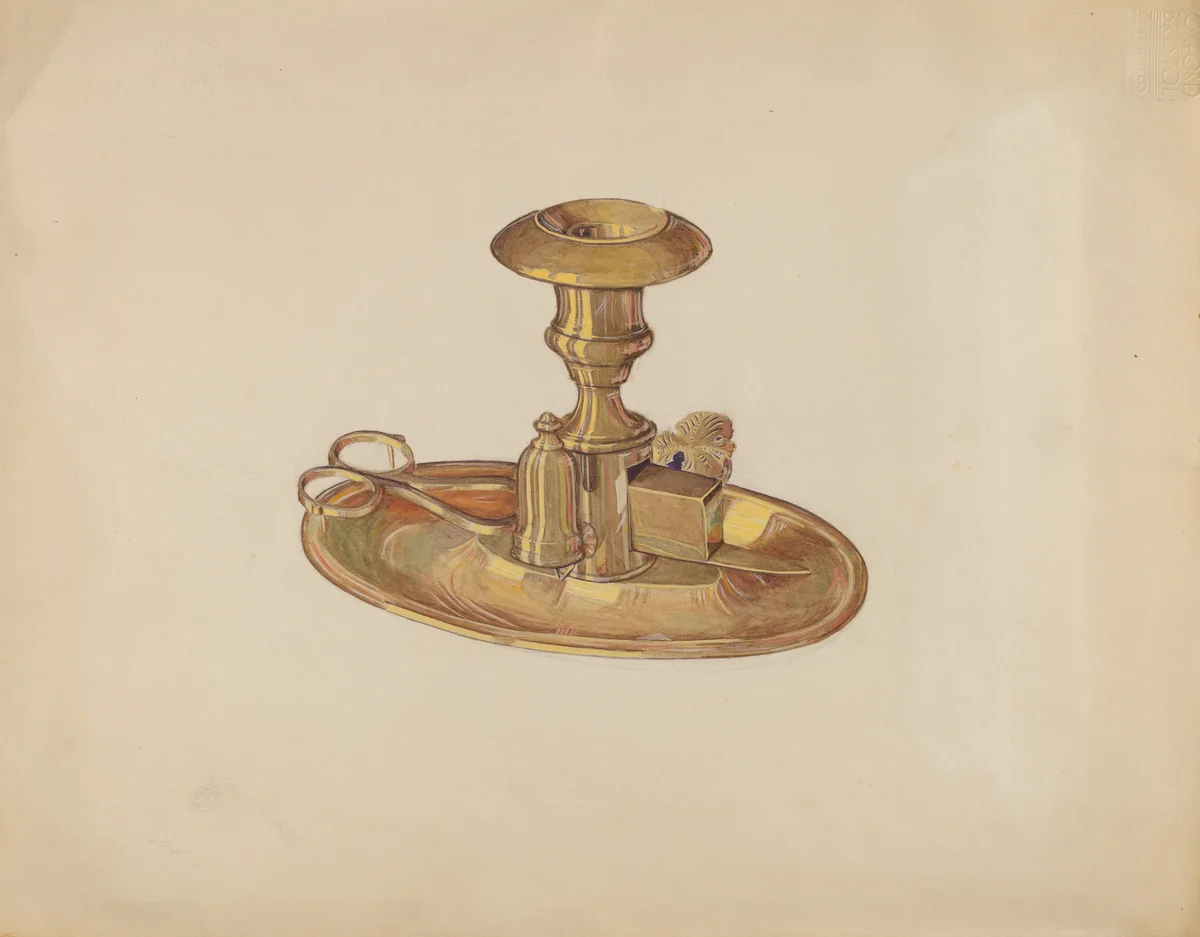Candlestick by Dorothy Posten, index of american design, 1936