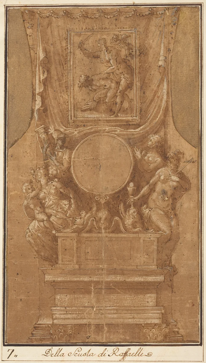 Design for an Altar by Francesco Salviati, drawing, 1510-1563