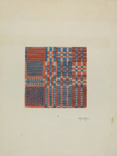 Coverlet (Section) by Cornelius Christoffels, index of american design, 1940