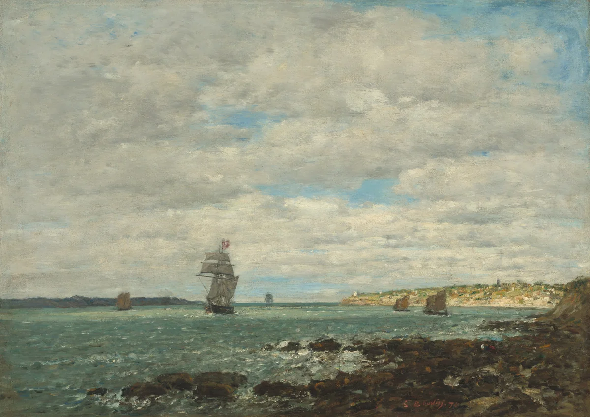 Coast of Brittany by Eugène Boudin, painting, 1870