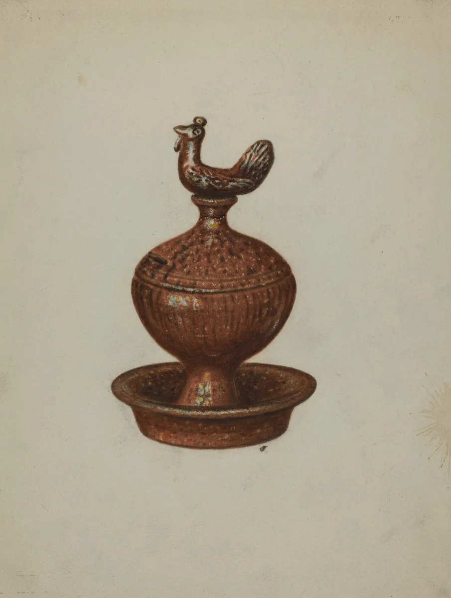 Pa. German Child's Bank by Luther Wenrich, index of american design, 1939