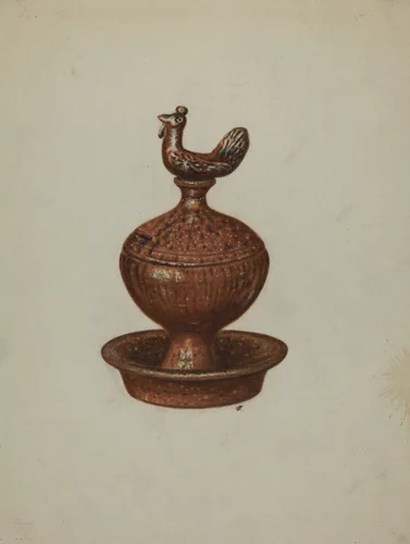 Pa. German Child's Bank by Luther Wenrich, index of american design, 1939