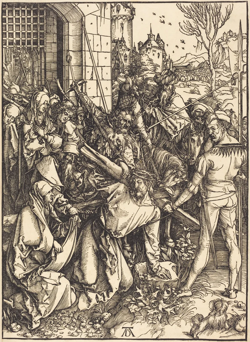 Christ Carrying the Cross by Albrecht Dürer, print, 1498-1499