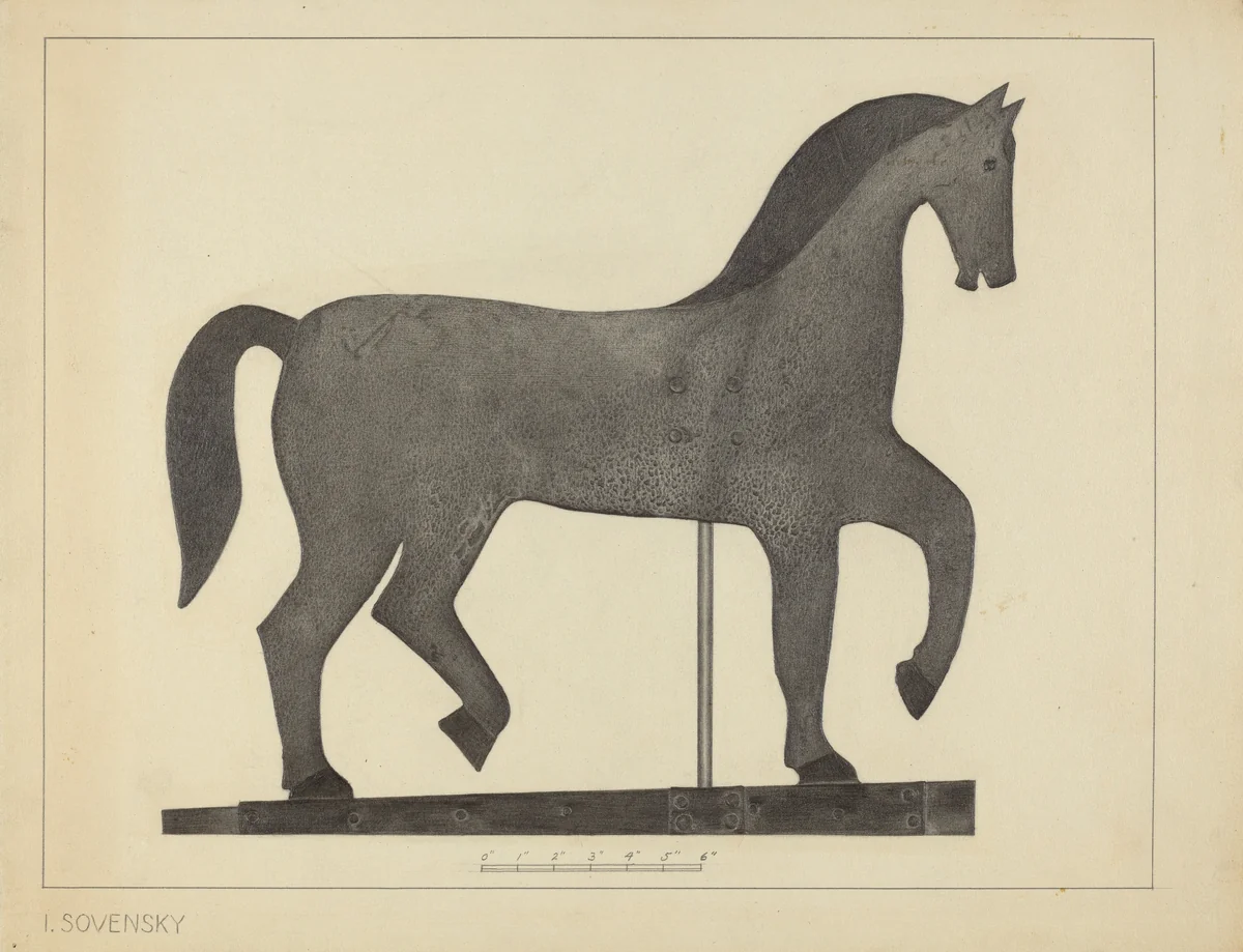 Weather Vane by Isidore Sovensky, index of american design, 1937