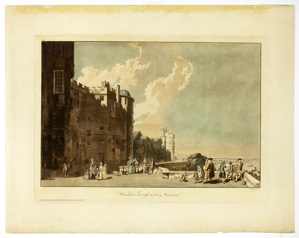 Windsor Terrace Looking Westward by Paul Sandby, print, 1809