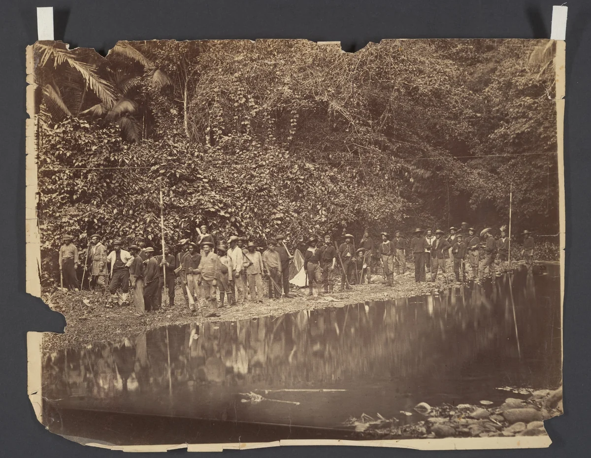 Return of Commander Selfridge and his Reconnaissance Party from an Expedition in the Interior of Darien by Timothy O'Sullivan, photograph, 1870