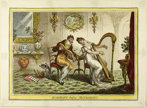 Harmony Before Matrimony by James Gillray, print, 1805