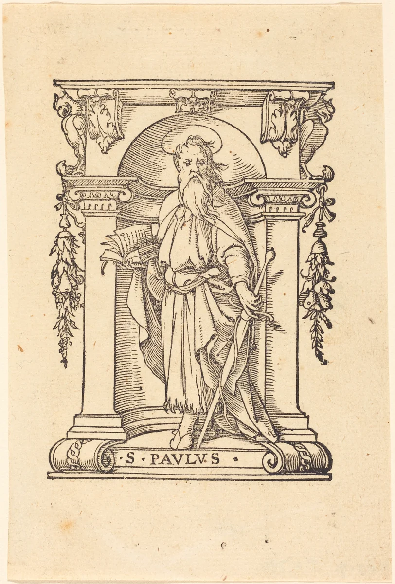 Saint Paul with Book and Sword by Hans Holbein the Younger, print, 1540