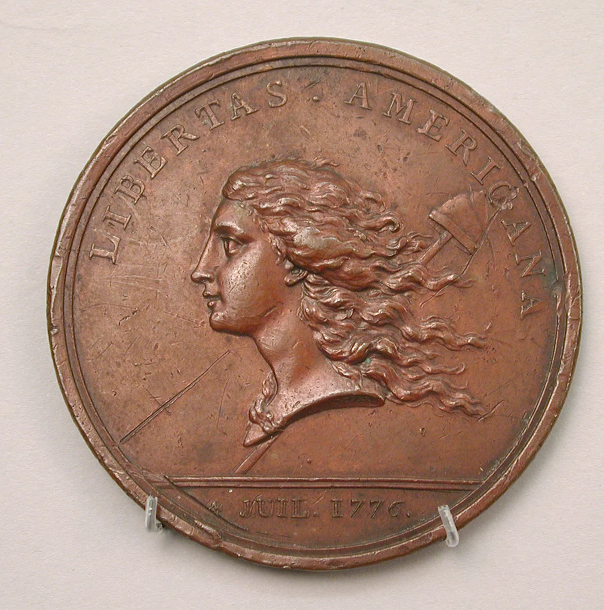 American Liberty (Libertas Americana) by Augustin Dupré, metalwork, 1782