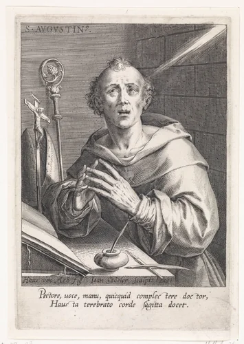 Heilige Augustinus by Unknown, print, 1560-1600