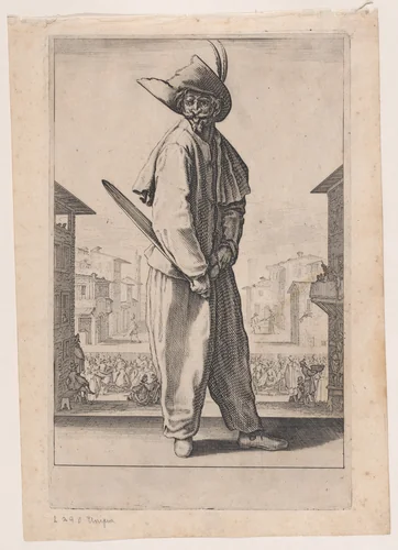 Le Zani ou Scapin, from "Les Trois Pantalons pièces appélees Les Trois Acteurs" (The Three Pants also called the Three Actors) by Jacques Callot, print, 1615-1625