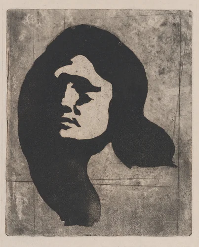 Head of a Woman by Eugène Carrière, print, 1899-1909