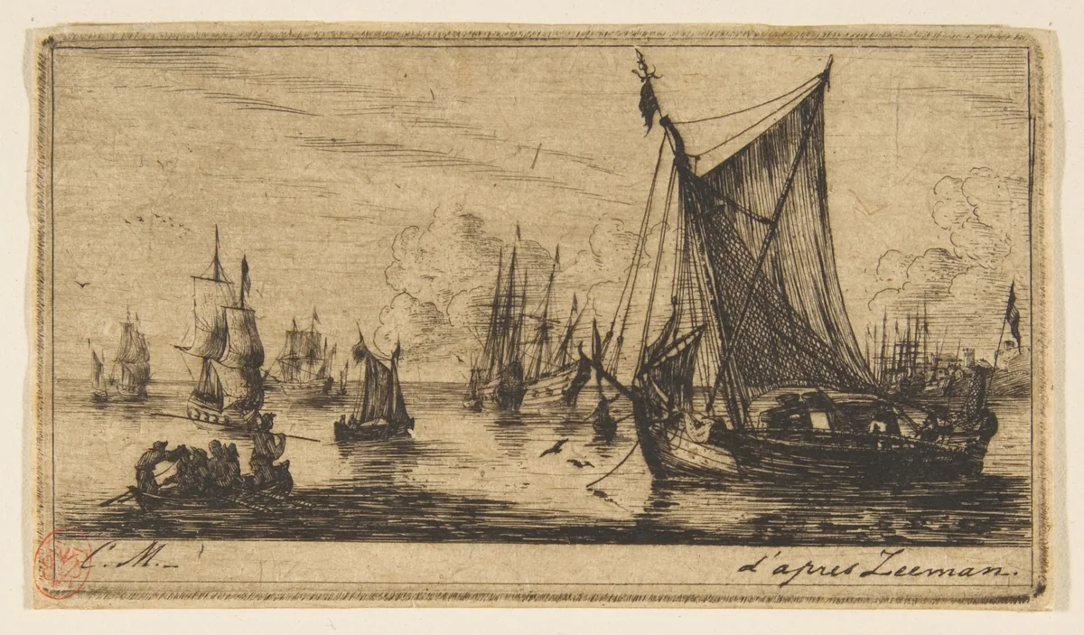 South Sea Fishers by Charles Meryon, print, 1850