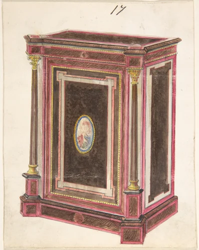 Cabinet Design by anonymous, drawing, 1800-1900